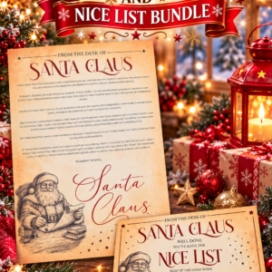 Santa Letter and Nice List Bundle