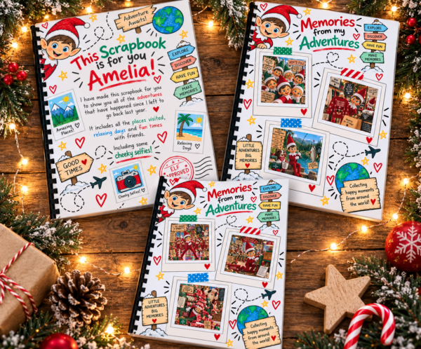Elf Scrapbook Editable Download, Includes 60+ Elf Photo's!