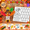 Printable Thanksgiving Thankful Turkey, Digital Download