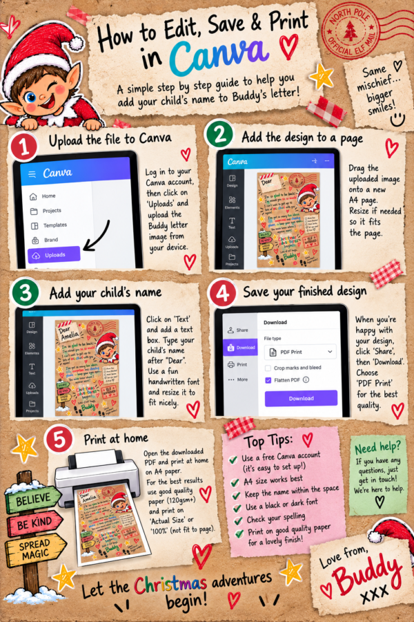 Elf Scrapbook Editable Download, Includes 60+ Elf Photo's!
