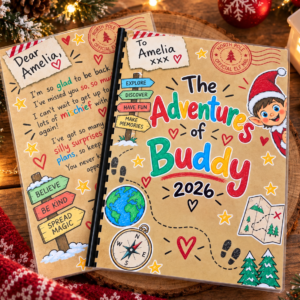 95CB6FCD-F2BF-40C7-A761-EB100C9A719B Elf Scrapbook Editable Download, Includes 60+ Elf Photo's!