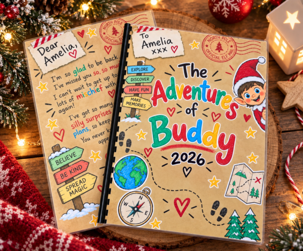 Elf Scrapbook Editable Download, Includes 60+ Elf Photo's!