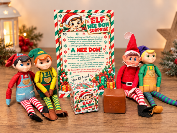 Editable Elf Surprise Nee Doh Gift Box & 2 Letter Download