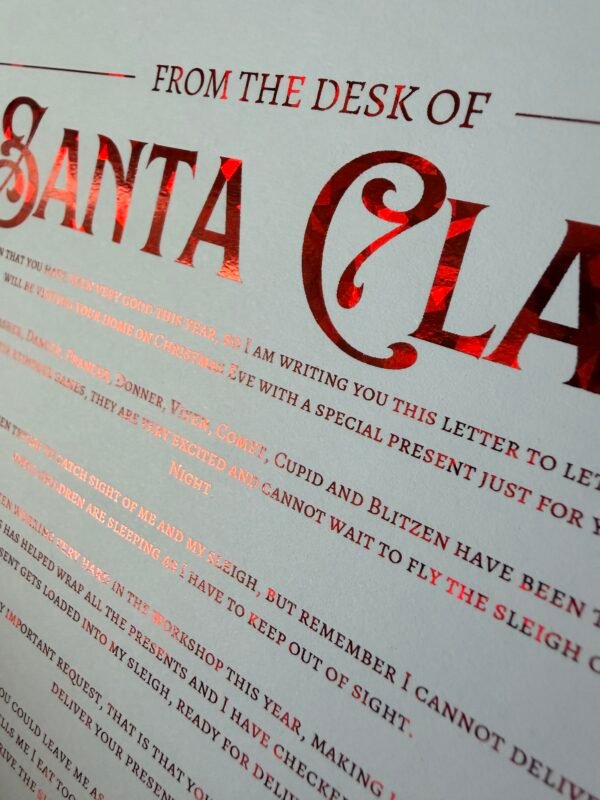 IMG_0464 Personalised Foil North Pole Santa Set with North Pole Envelope