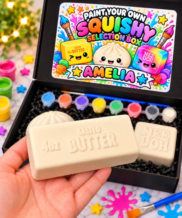 Personalised Paint Your Own Squishy Selection Box, 3 Large Figures