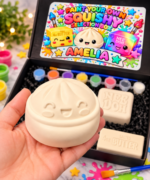 967CC303-C585-478B-AA18-7F7D53F73551 Personalised Paint Your Own Squishy Selection Box, 3 Large Figures