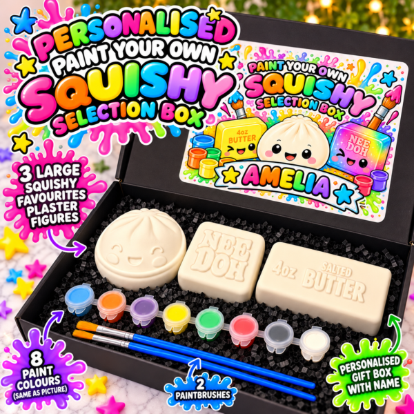 FB59C412-BCFA-4A34-BB2A-F097D89FED95 Personalised Paint Your Own Squishy Selection Box, 3 Large Figures