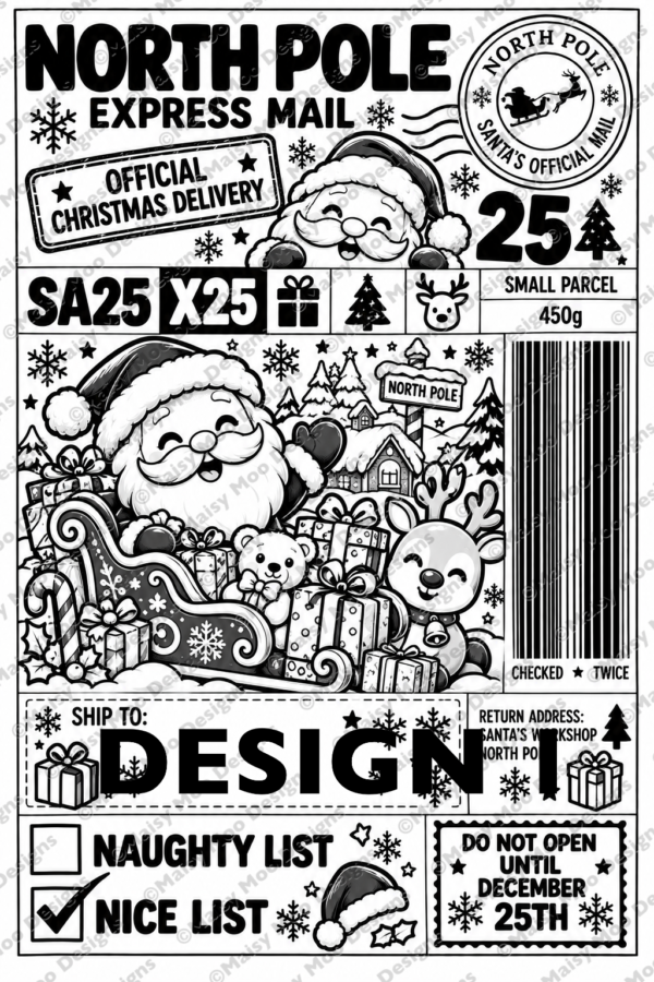 Personalised Christmas Mailing Stickers x 10