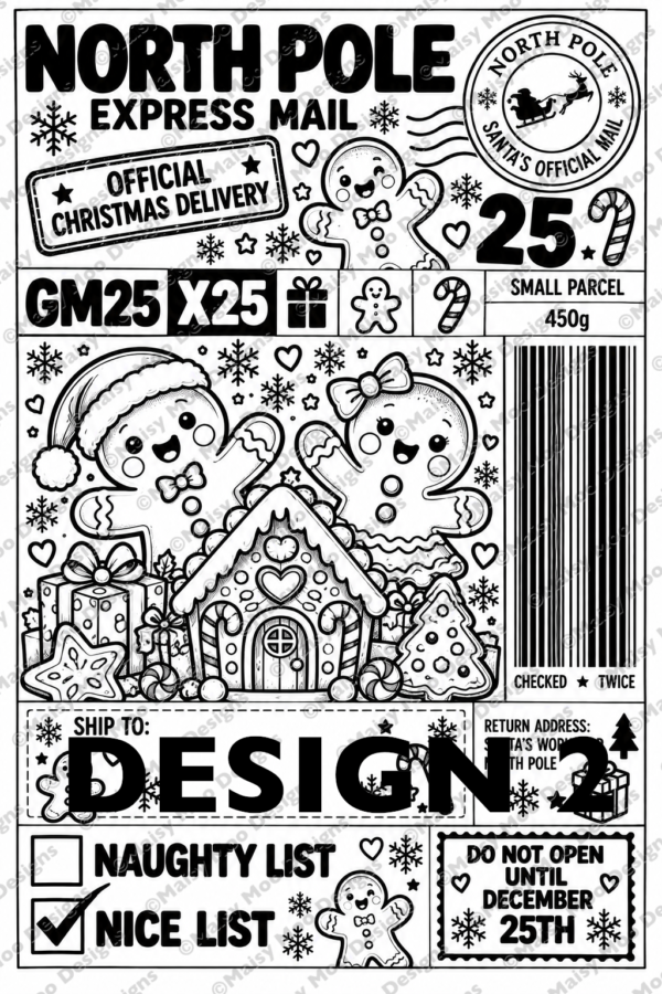 Personalised Christmas Mailing Stickers x 10