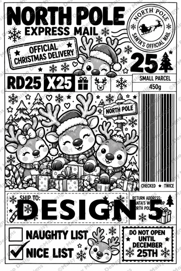 Personalised Christmas Mailing Stickers x 10