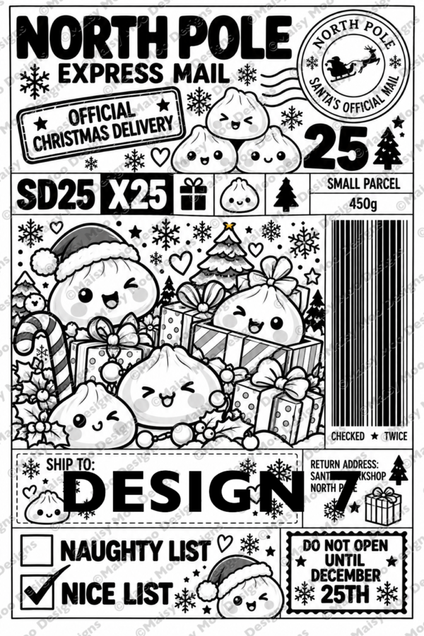 Personalised Christmas Mailing Stickers x 10